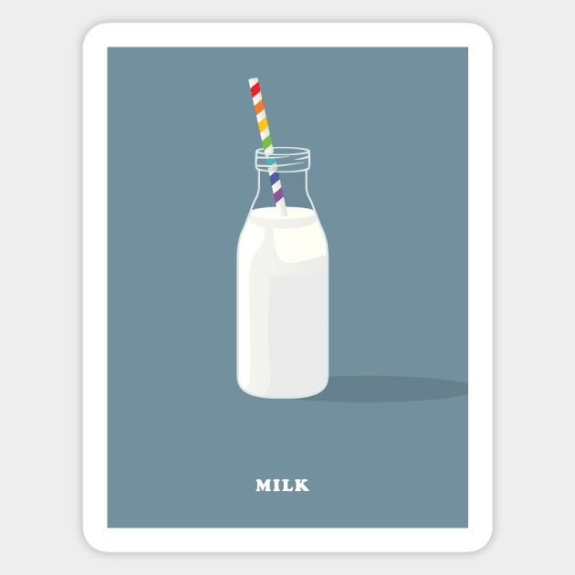 Milk - Alternative Movie Poster Sticker by MoviePosterBoy